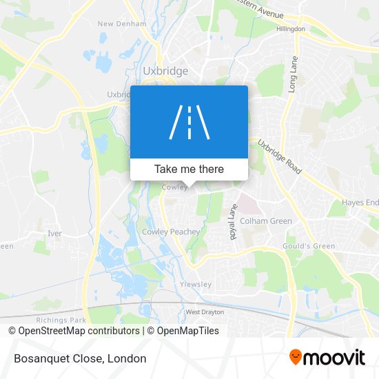 Bosanquet Close map