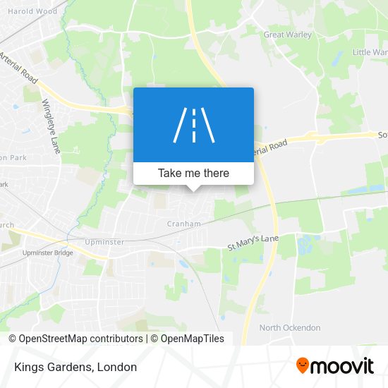 Kings Gardens map