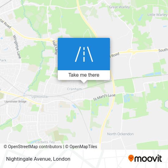 Nightingale Avenue map