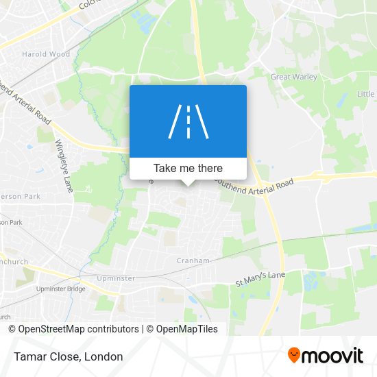 Tamar Close map