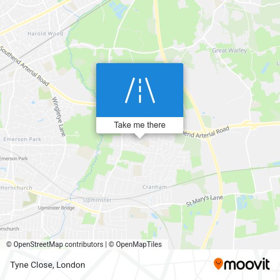 Tyne Close map