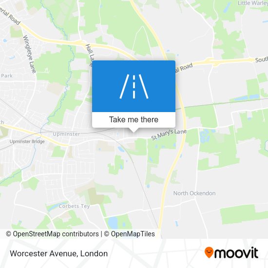 Worcester Avenue map