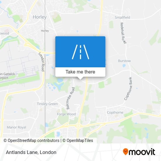 Antlands Lane map