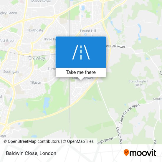 Baldwin Close map