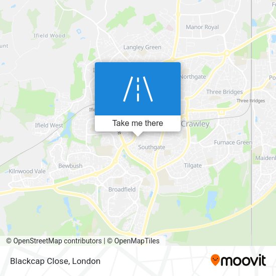Blackcap Close map