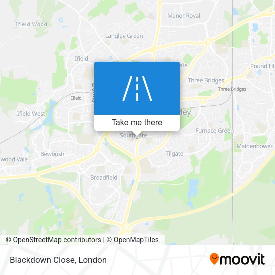Blackdown Close map