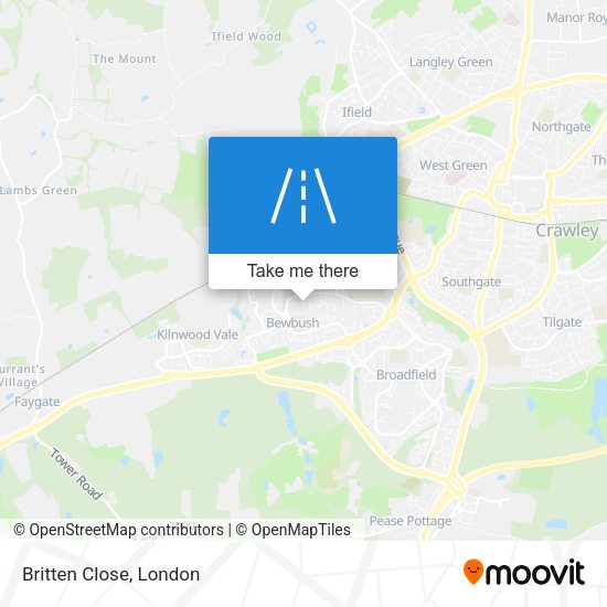 Britten Close map