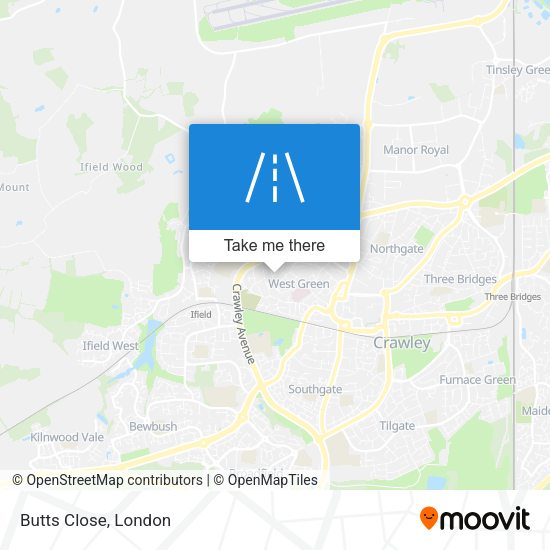 Butts Close map