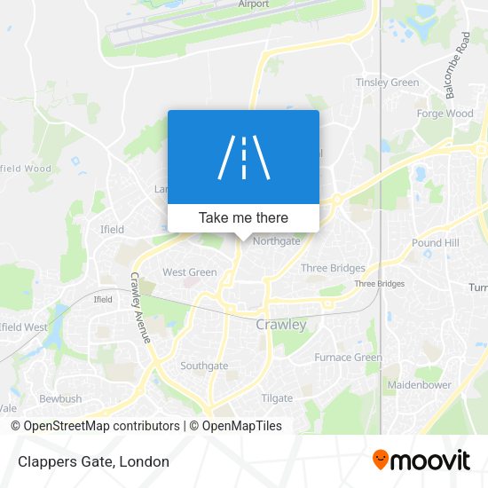 Clappers Gate map