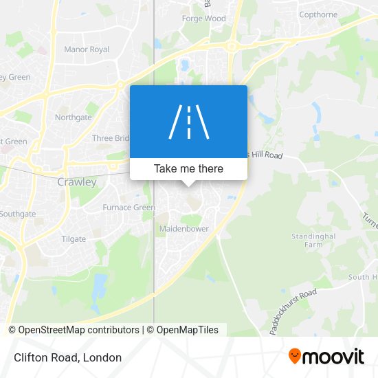 Clifton Road map