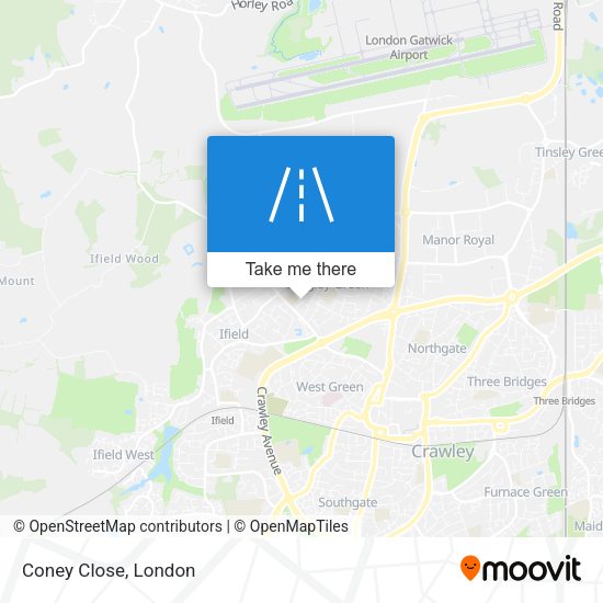 Coney Close map