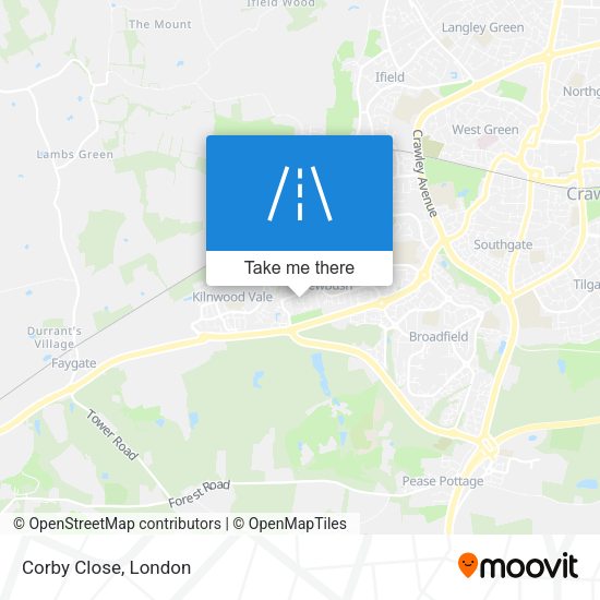Corby Close map