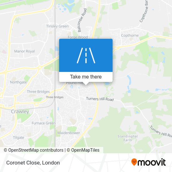 Coronet Close map