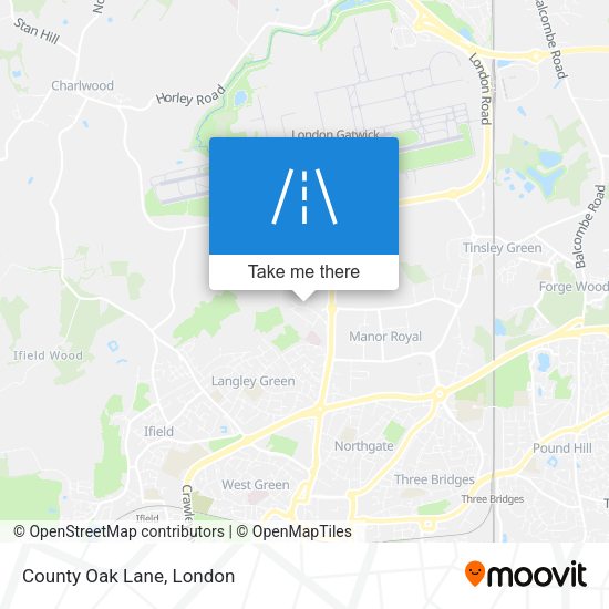 County Oak Lane map