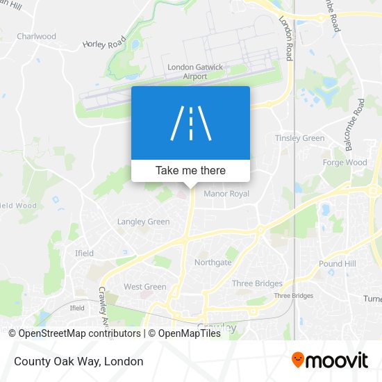 County Oak Way map