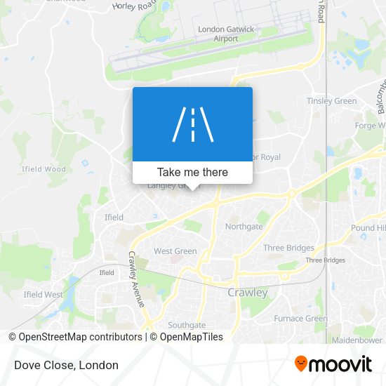 Dove Close map