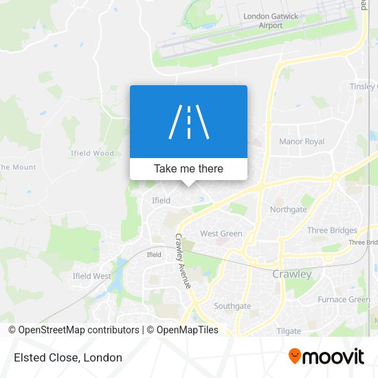 Elsted Close map