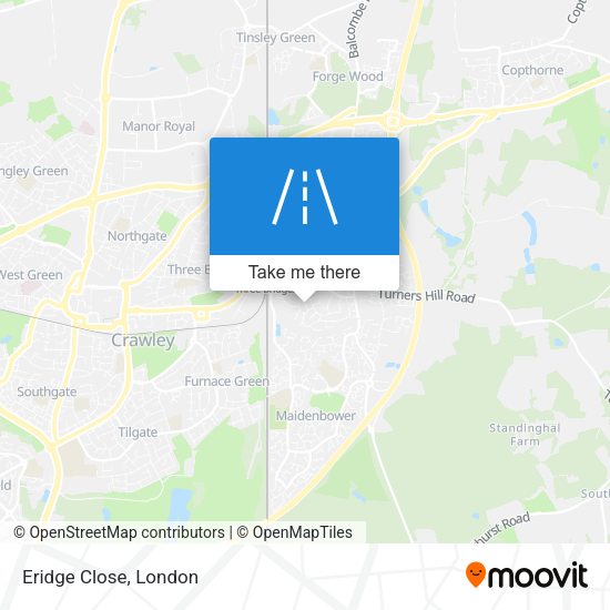 Eridge Close map