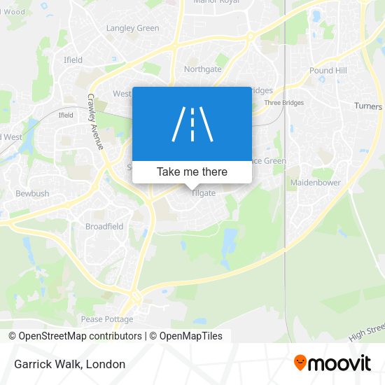 Garrick Walk map