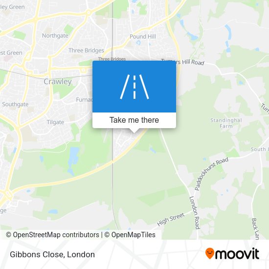 Gibbons Close map