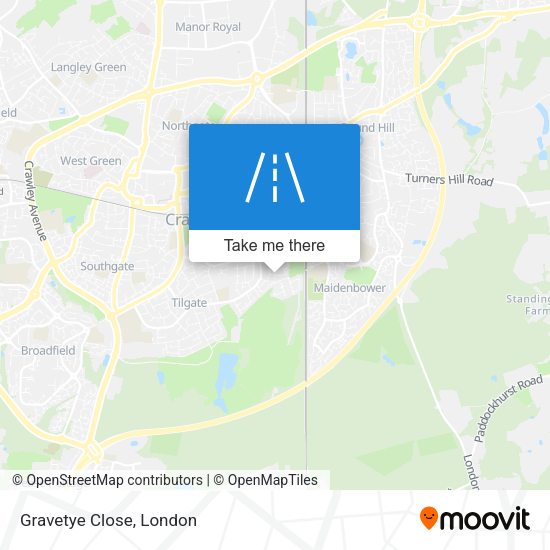 Gravetye Close map