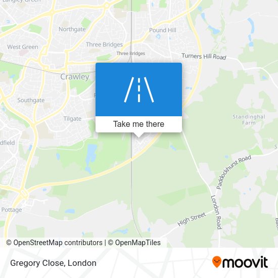 Gregory Close map