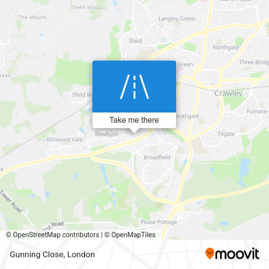 Gunning Close map