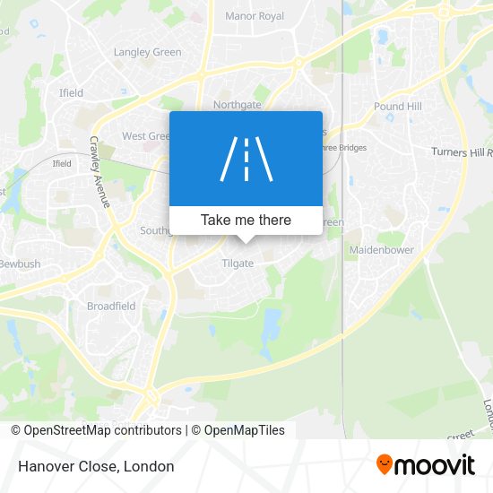 Hanover Close map