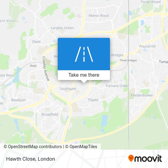 Hawth Close map