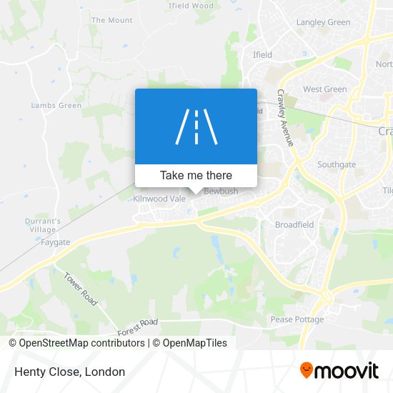 Henty Close map