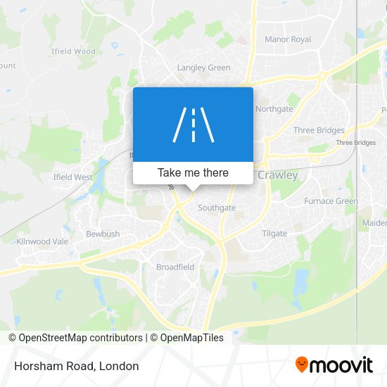 Horsham Road map