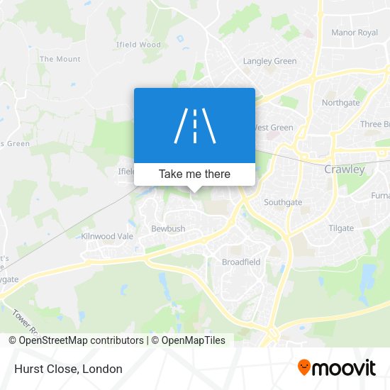 Hurst Close map