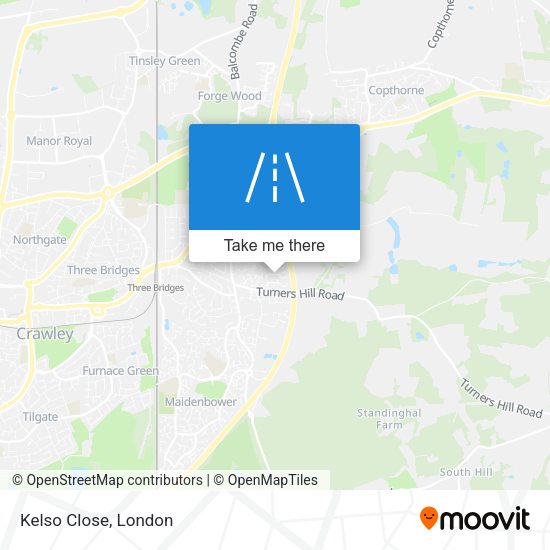 Kelso Close map