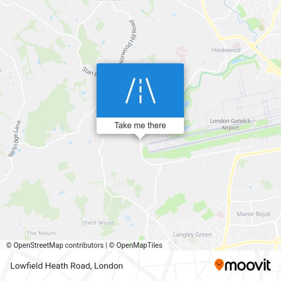 Lowfield Heath Road map