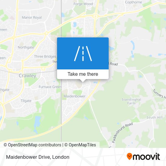 Maidenbower Drive map