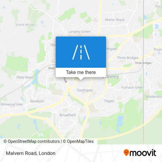 Malvern Road map
