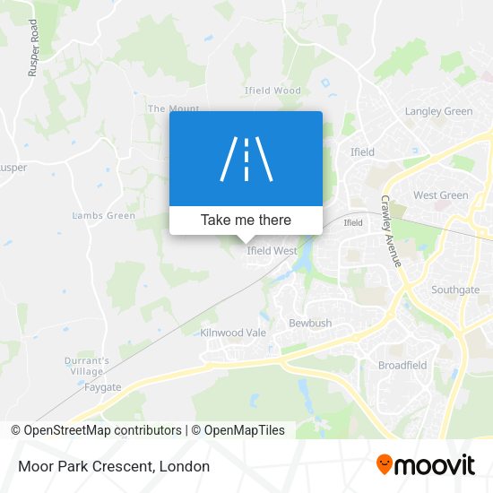 Moor Park Crescent map