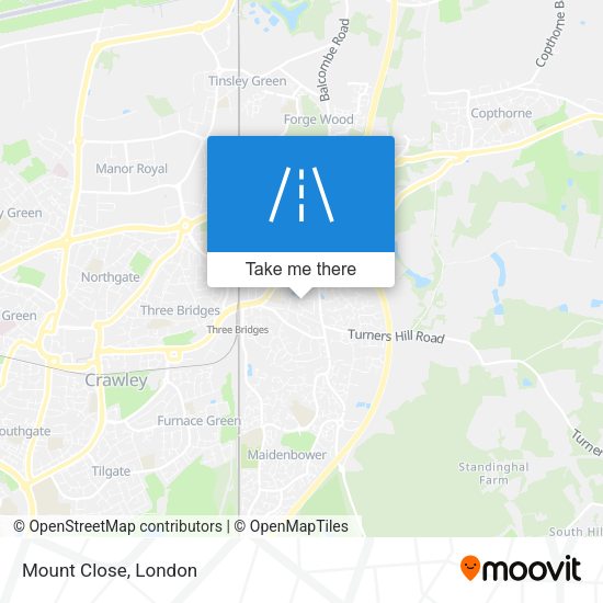 Mount Close map