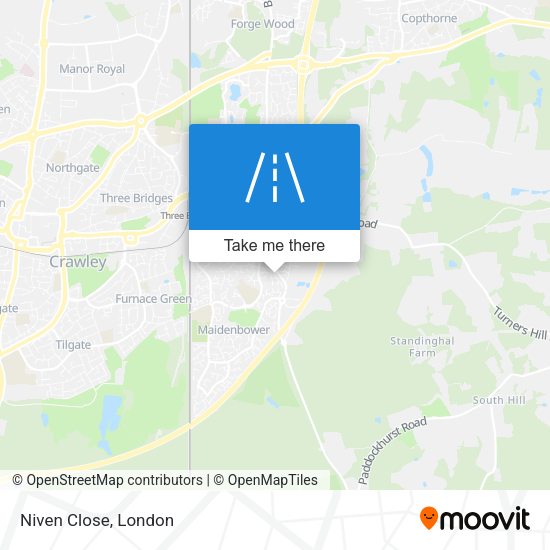 Niven Close map