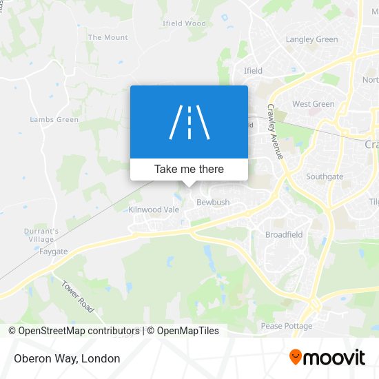 Oberon Way map