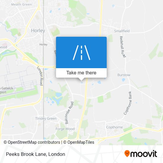Peeks Brook Lane map
