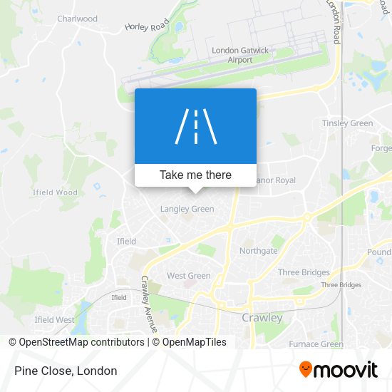 Pine Close map