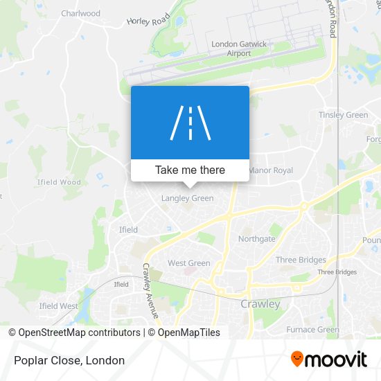 Poplar Close map