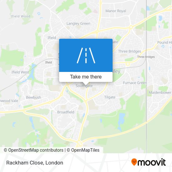 Rackham Close map
