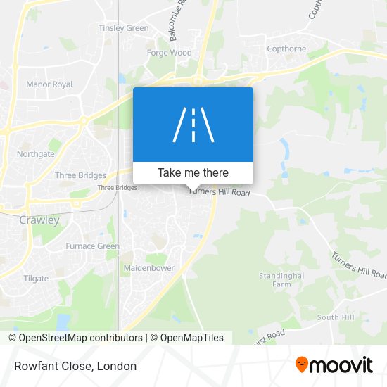Rowfant Close map