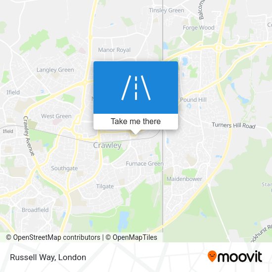 Russell Way map