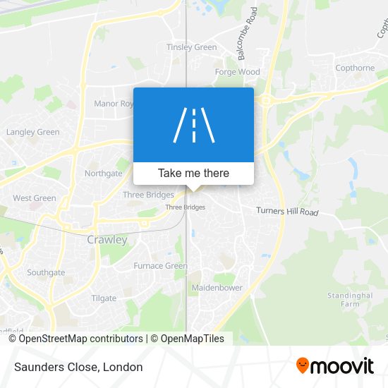 Saunders Close map