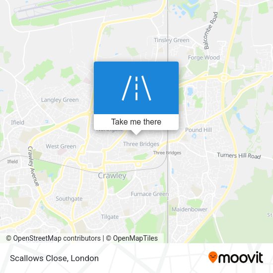 Scallows Close map