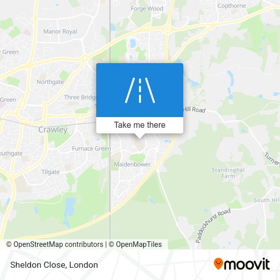 Sheldon Close map