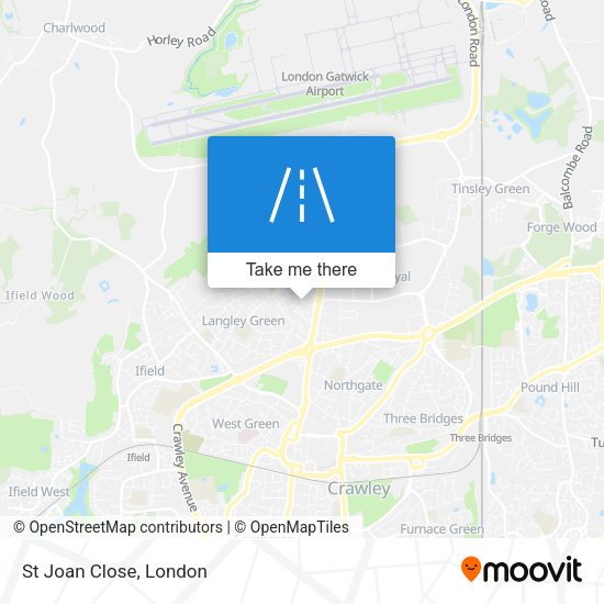 St Joan Close map